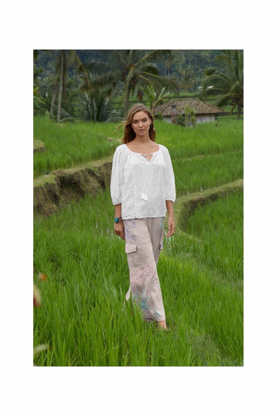 Johnny Was Castillo Eyelet Blouse